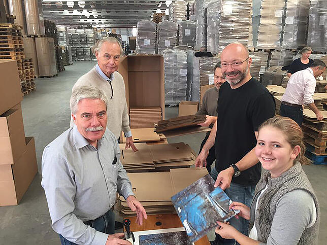Einsatz für den Lions-Club (von links): Bürgermeister Bernhard Kaiser, Rüdiger Schewe, Wolfram Möllen, Armin Schelling und Clara Reith ...