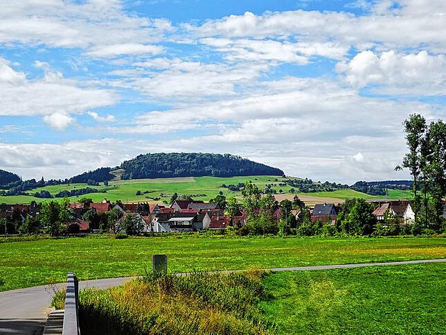 Der Blick auf Neudingen und zum Fürstenberg. Bild: Spille