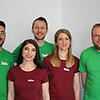 Unser Bild zeigt die Organisatoren des veganen Buffets (von links): Emrah Usta, Selina Glückler, Tassilo Wik, Miriam Ender und Jochen ...