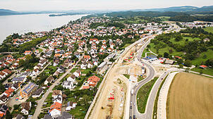 Bild : Die B33-Baustelle aus der Luft: Was sich getan hat