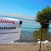 Ende Juli 2019 galt eine Woche lang Badeverbot am Bodenseeufer in Manzell und Fischbach, weil keimbelastetes Wasser in den See geflossen ...