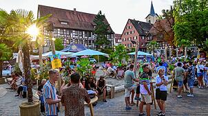 Bild : Urlaubsstimmung auf dem Schwenninger Muslenplatz
