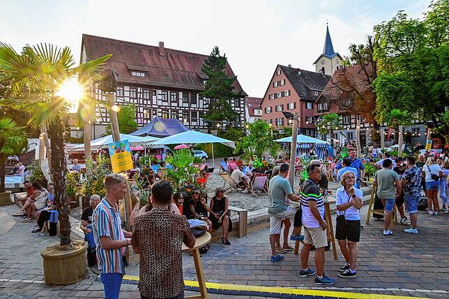 Bild 1: Urlaubsstimmung auf dem Schwenninger Muslenplatz