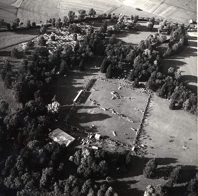 Das Reitturnier von oben im Jahre 1966.