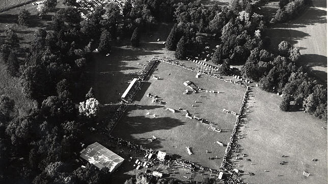 Das Reitturnier von oben im Jahre 1966.