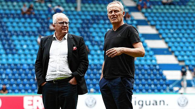 Haben gemeinsam viele Jahre des SC Freiburg geprägt: Ex-Präsident Fritz Keller (links) und Trainer Christian Streich, der nach der ...