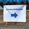 Corona Ambulanz auf dem Messegelände in Schwenningen.