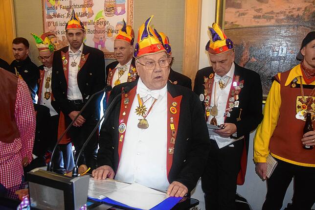 Oberzeremonienmeister Franz Wagner hielt für die Elfer die Abschiedsrede.