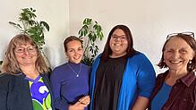 Beraterinnen helfen Schwangeren in Not: Annika Brodowski, Katja Piseddu, Christina Knöbel und Andrea Klausmann (von links).