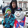Der Schneemann der SG Nordweil/Wagenstadt &ndash; erbaut von Trainer Philipp Hensle und seinem Neffen.