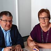 Das Geschäftsführerduo der Sozialstation Ulrich Wichert und Sabine Feig.