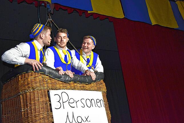 Das Quartett Silas Bulla, Tobias Blatter, Nico Reichardt und Pius Blatter boten eines der Highlights mit einer Heißluftballonfahrt über ...