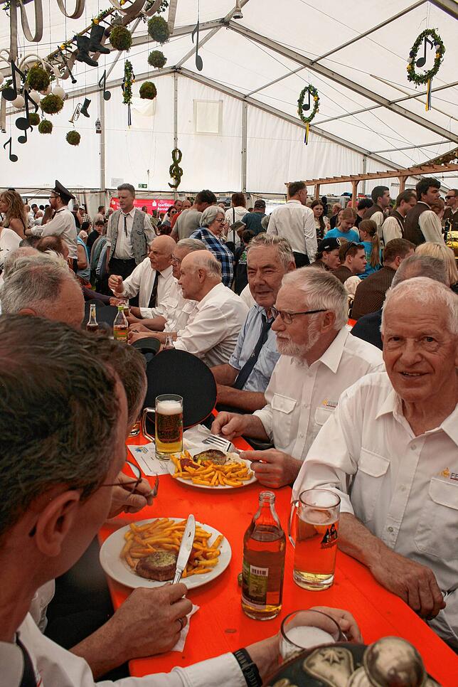 Bild 21: Gute Laune beim Bezirksmusikfest in Lausheim