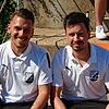 Waren am Samstag bestens gelaunt: Das Schonacher Trainer-Duo Dennis Dickscheid (links) und Jannik Reiner.