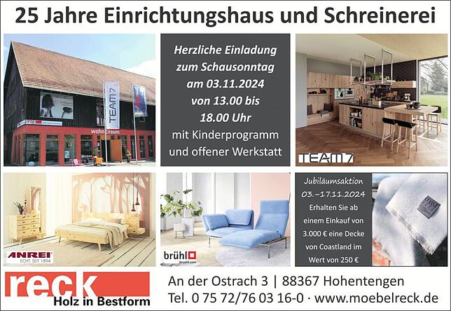 Bild 1: 25 Jahre Möbel Reck: Vom Bauernhof zum Einrichtungshaus