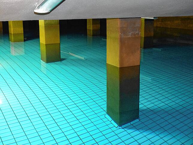 Wasserversorgung: 1,26 Millionen Kubikmeter Trinkwasser verbrauchen die Bad Säckingen jährlich. Hier ein Blick in den Hochbehälter ...