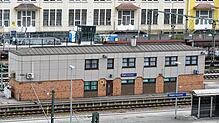 Blick auf das Bundespolizeirevier am Bahnhof in Singen.