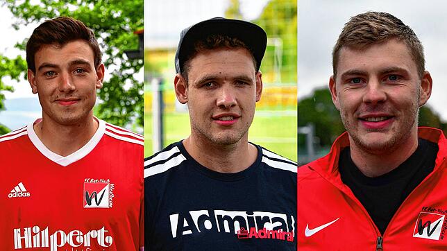 Heimkehrer-Trio für den SV Eggingen: Benjamin Streuff, Louis Schanz und Tobias Dörflinger (von links) spielen ab Juli wieder für den ...