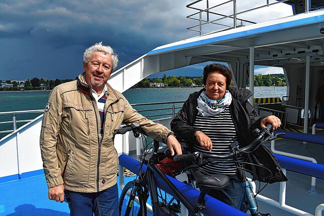 Ute und Helmar Dörfel sind angetan. Es sei &bdquo;ein bisschen wie segeln&ldquo;.