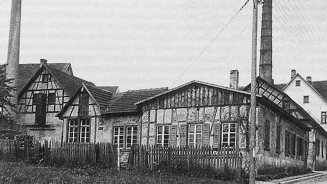 Die Gebäude der Schultheiß&lsquo;schen Emaillefabrik im Jahr 1889 an der Gewerbehallenstraße.
