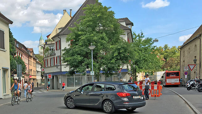 Das war beim Promenadenfest: Für die Autos war vor der Innenstadt Schluss.