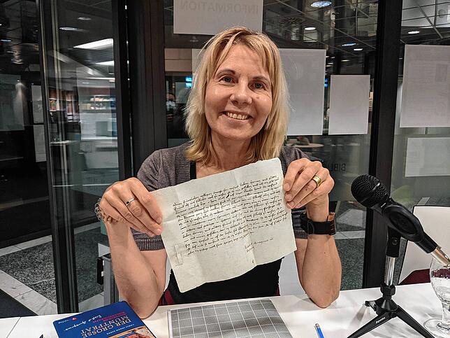 Autorin Chris Inken Soppa las aus ihrem Historienroman &bdquo;Der große Muntprat&ldquo;.