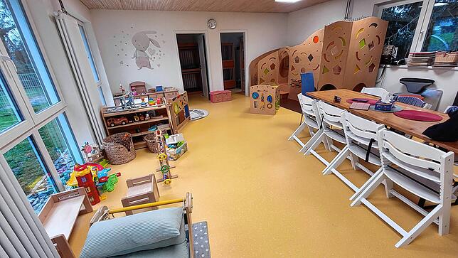Hier spielen sonst neun Kinder. Am Tag der offenen Tür war es aufgeräumt in der Kindertagespflege „Die Zipfelmützen“ und die betreuten ...