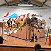 Die Bachrosen-Elferräte mit Polizist verirrten sich als Wikinger rudernd im Rosenbach und warben im Rosenbachsaal um die Gunst von ...