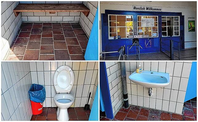 Ordentlicher Gesamteindruck: Die Umkleidebahnen im Strandbad sind beim SÜDKURIER-Besuch nicht frisch geputzt, aber bis auf einzelne ...