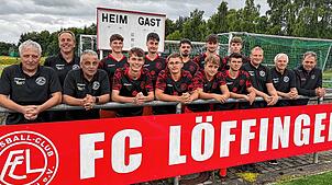 Hinten von links: Trainer Tobias Urban, Joey Zepf, Julian Binder, Nico Gromann, Maurice Kuss, Marius Braun. Vorne von links: Gerold ...