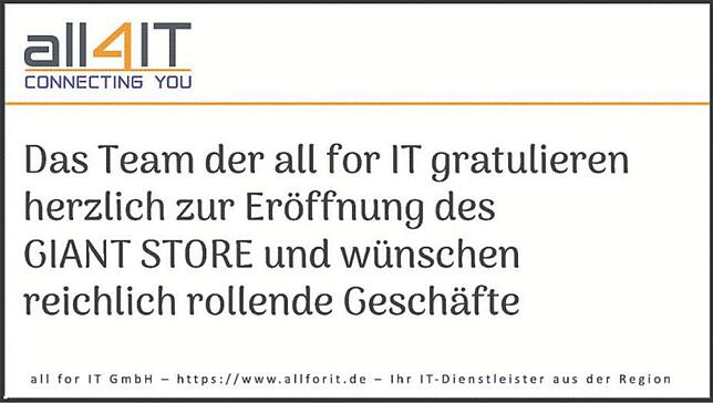 Bild 8: Neueröffnung Giant Store Donautal : Verkaufsfläche und Werkstatt sind deutlich erweitert worden