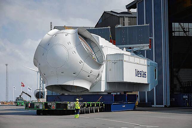 Das Turbinengehäuse des 15-MW-Windrades. Im Innern steckt der Prototyp des ZF-Getriebes der neuen Generation.