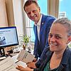 OB Simon Gröger und Sarah Hofmann, die für das Bürgerbudget zuständig ist, freuen sich über die neue Möglichkeit der Teilhabe für ...