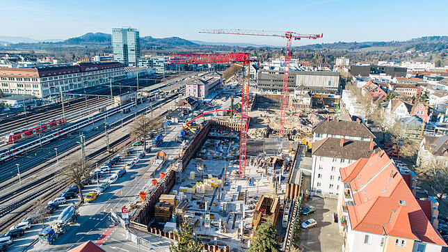 Ein Blick über die Cano-Baustelle. Mit diesem Großprojekt beschäftigte sich der Gemeinderat in der zu Ende gehenden Legislaturperiode.