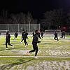 Erst regen, dann kam der Schnee: Der kalte Trainingsauftakt des FC 08 Villingen am Donnerstagabend.
