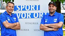 Realistisch: Für Sportchef Patric Meier-Blanc (links) und Trainer Mick Fahr vom Aufsteiger FC Hauingen hat der Verbleib in der ...