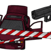 Mit einer Glock 18 erschießt der Täter zwei Zöllner und flüchtet in einem roten Mitsubishi. Im Auto schießt der Mann sich dann in den ...