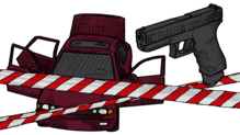 Mit einer Glock 18 erschießt der Täter zwei Zöllner und flüchtet in einem roten Mitsubishi. Im Auto schießt der Mann sich dann in den ...