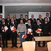 Ehrungen bei der Feuerwehr Wutach (hinten, von links): Markus Binninger, Johannes Gut, Torsten Banholzer, Gerald Hogg und Christian ...