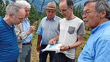 Austausch zwischen Kippenhausen und Frenkenbach zum Ausbau der B31, von links: Matthias Gastel, Klaus Lindemann, Martin Hahn, Frieder ...
