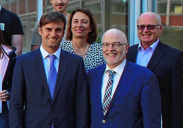 Landrat Zeno Danner und Bürgermeister Rainer Stolz.
