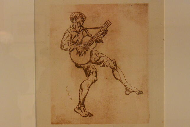 Der Lautenspieler von Max Ackermann aus dem Jahr 1930.