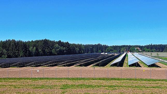 Blick auf den 2022 fertiggesellen Freiflächen-Solarpark bei den Spitalhöfen in Pfaffenweiler. Wenn die Stadt bis 2050 klimaneutral ...