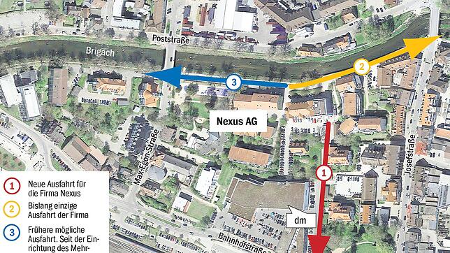 Bild : Verkehrskonzept: Warum die Firma Nexus sich eingeschlossen fühlt