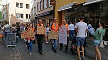 (Archivbild) Auch diese Demonstration in der Innenstadt Ende Mai war nicht angemeldet, die Polizei ließ die Letzte Generation aber gewähren.