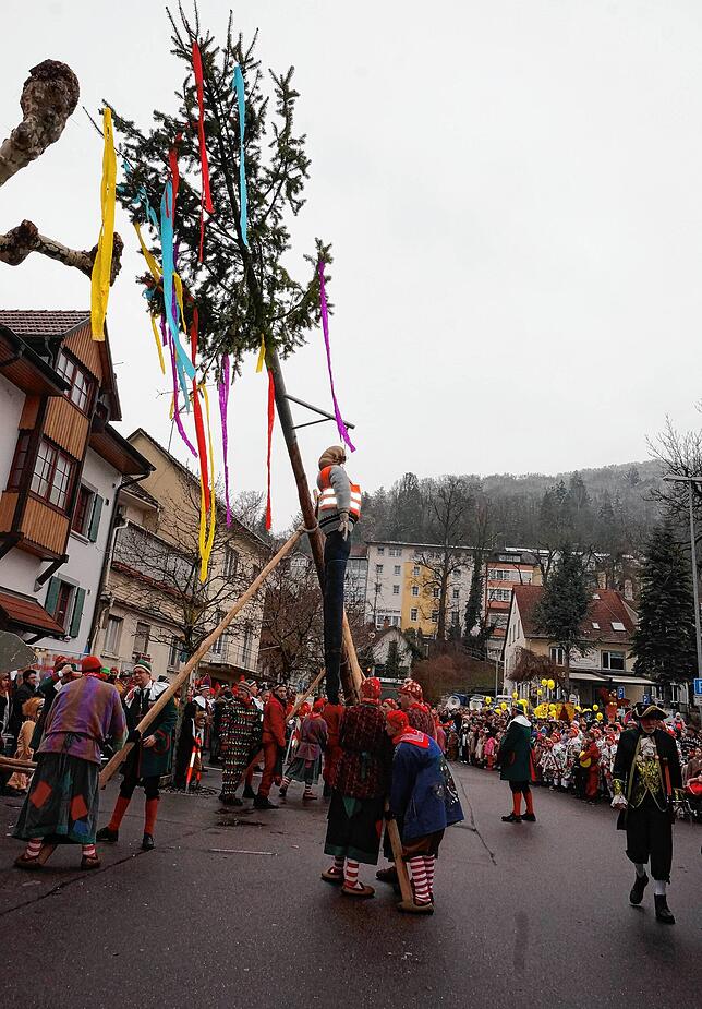 Die Tiengener Zunft wird aller Vorrausicht nach diese Fasnacht einen Narrenbaum auf dem Marktplatz aufstellen. (Archivbild)