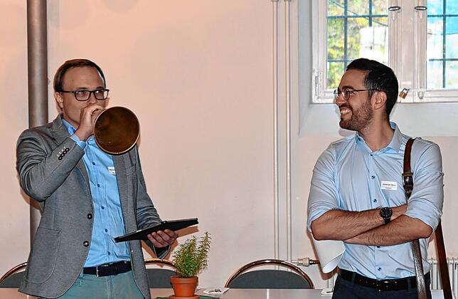Maximilian Weber, Vorsitzender des Gewerbevereins, und Bürgermeister Christoph Stolz begrüßten die Gäste.