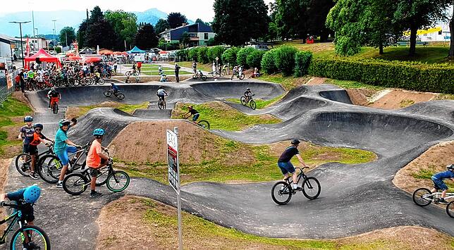 So sieht der Pumptrack in Knittelfeld, Österreich, aus.