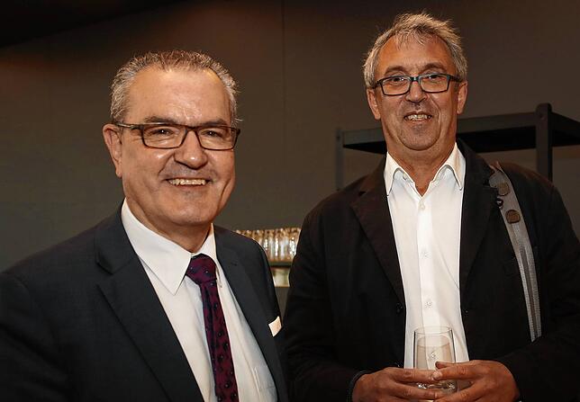Ralf Bopp, Handelskammer Deutschland-Schweiz, und Roland Scherer, Uni St. Gallen.