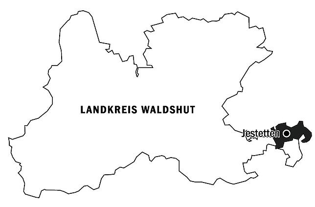 Jestetten im östlichsten Zipfel des Landkreises Waldshut.